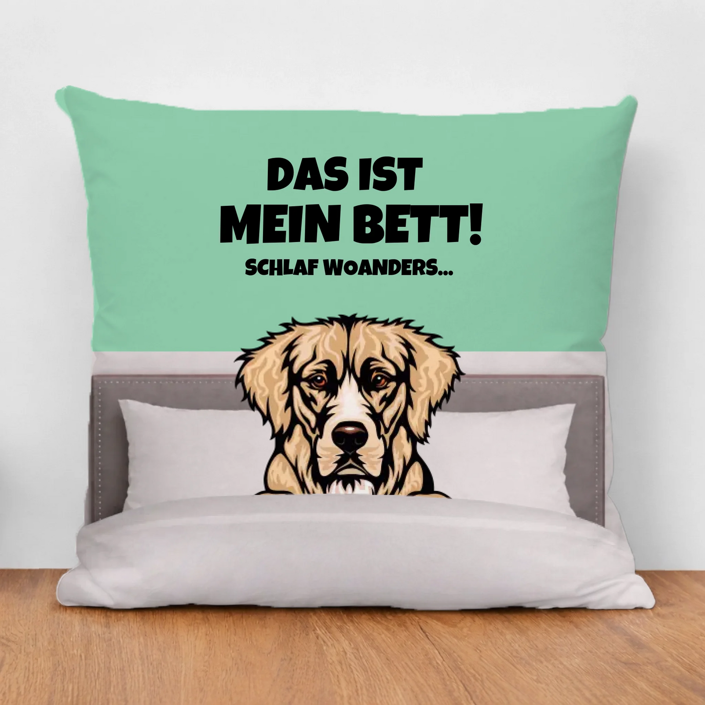 Personalisiertes Kissen - Unser Bett (Hunde & Katzen)
