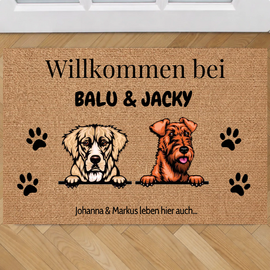 Personalisierte Fußmatte - Willkommen